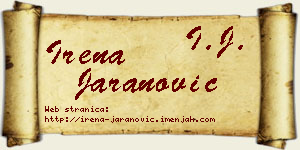 Irena Jaranović vizit kartica